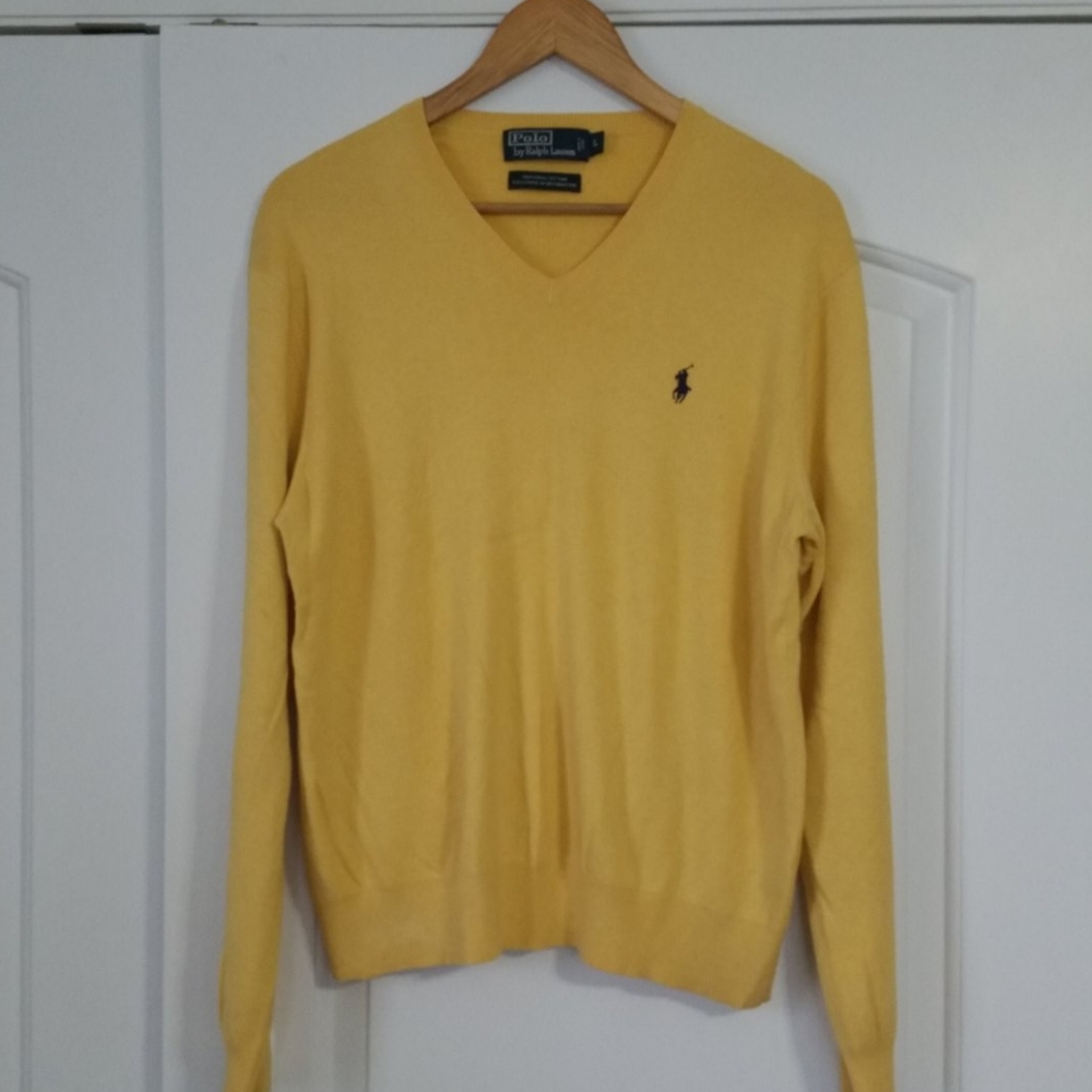 Ralph Lauren V Neck Cotton Sweater
